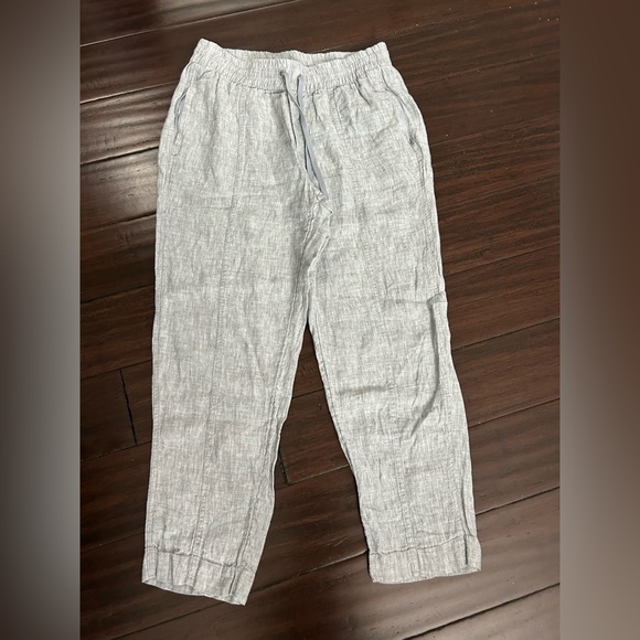 Athleta Pants - Athleta Cabo 100% Linen Jogger pants in a light gray M